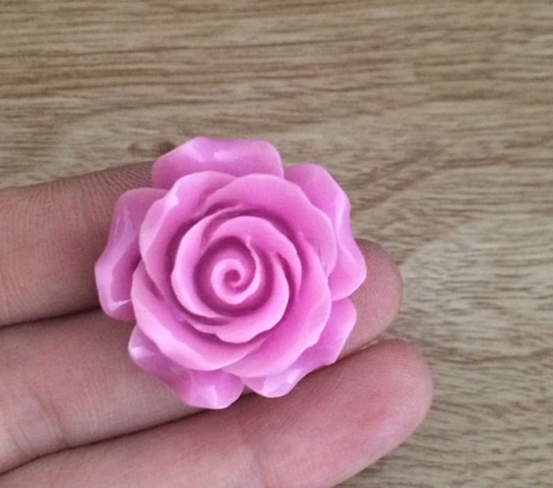 16pcs 28mm Mixed color resin flower