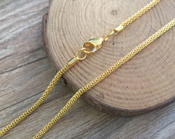 12pcs 43cmx 2mm gold Necklace Chain For Jewelry making