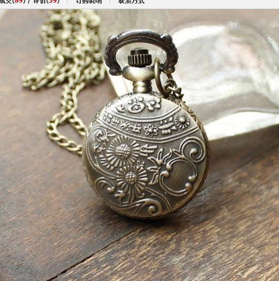 Orologio Da Tasca Moto Bronzo Con Ciondolo Collana - Uomo, Movimento Quarzo, Quadrante Arabo - Foto 2