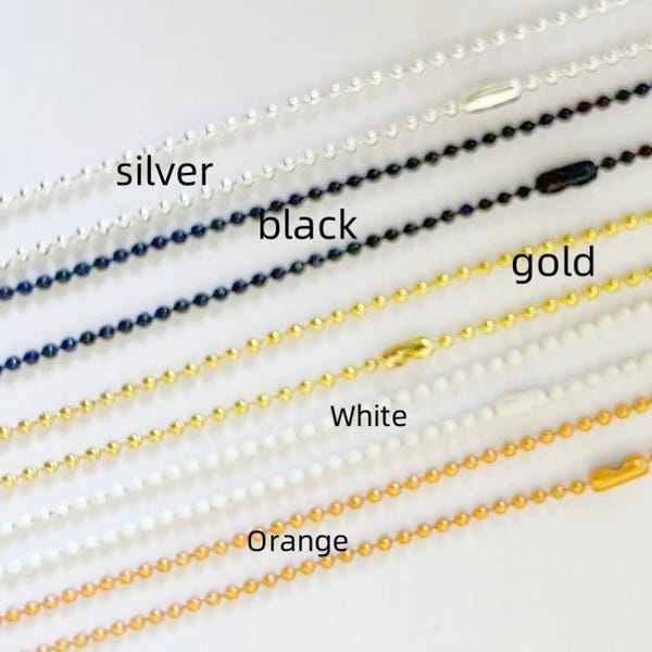 100 stuks 1,5 mm gemengde kleur kogelketting ketting met verbindingsstuk voor het maken van sieraden 68 CM
