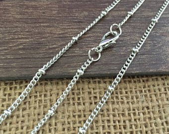 10pcs  18Inch 2mmx3mm  Anitque Silver  Necklace Chain For Jewelry making