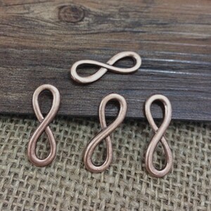 20pieces 23 * 13mm 8 charme charme cuivre antique connecteur pendentif bijou
