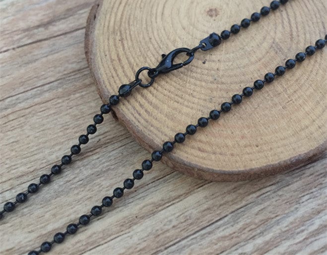 16pcs 2.4mm Black Ball Chain Necklace pendant Chain For Etsy