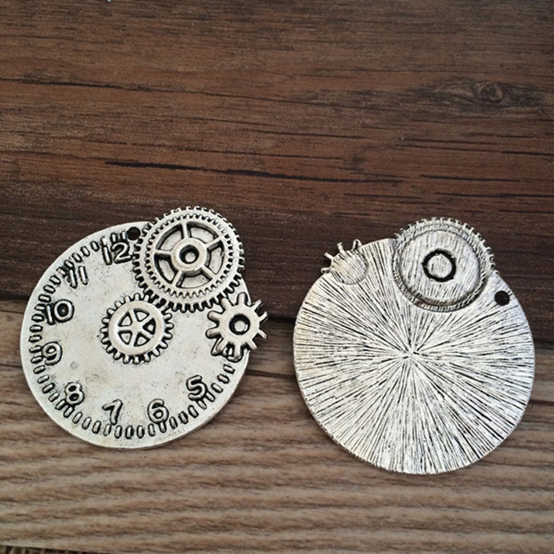 Collana orologio con ciondolo resina e ingranaggi - Gioielli - Coll