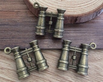 10pieces 7*20*25mm   telescope charm -antique bronze charm