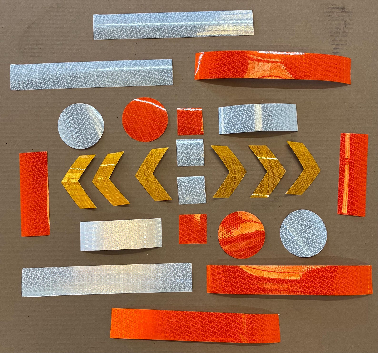 Guide Arrows Sticker 24-piece Assorted Reflective Decal Kit – Arrows, Strips, Squares ...