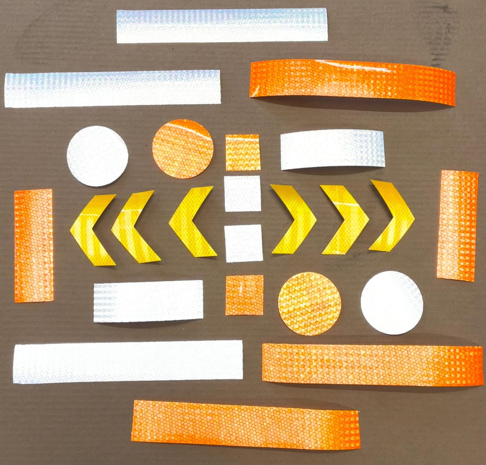 Guide Arrows Sticker 24-piece Assorted Reflective Decal Kit – Arrows, Strips, Squares ...