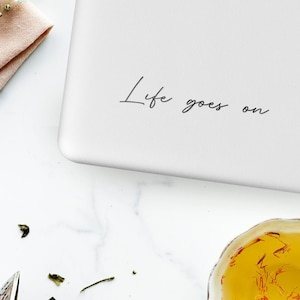 BTS Lyrics sticker Life goes on bangtan sonyeondan OT7 korean vinyl decal k-pop text laptop sticker for army image 1