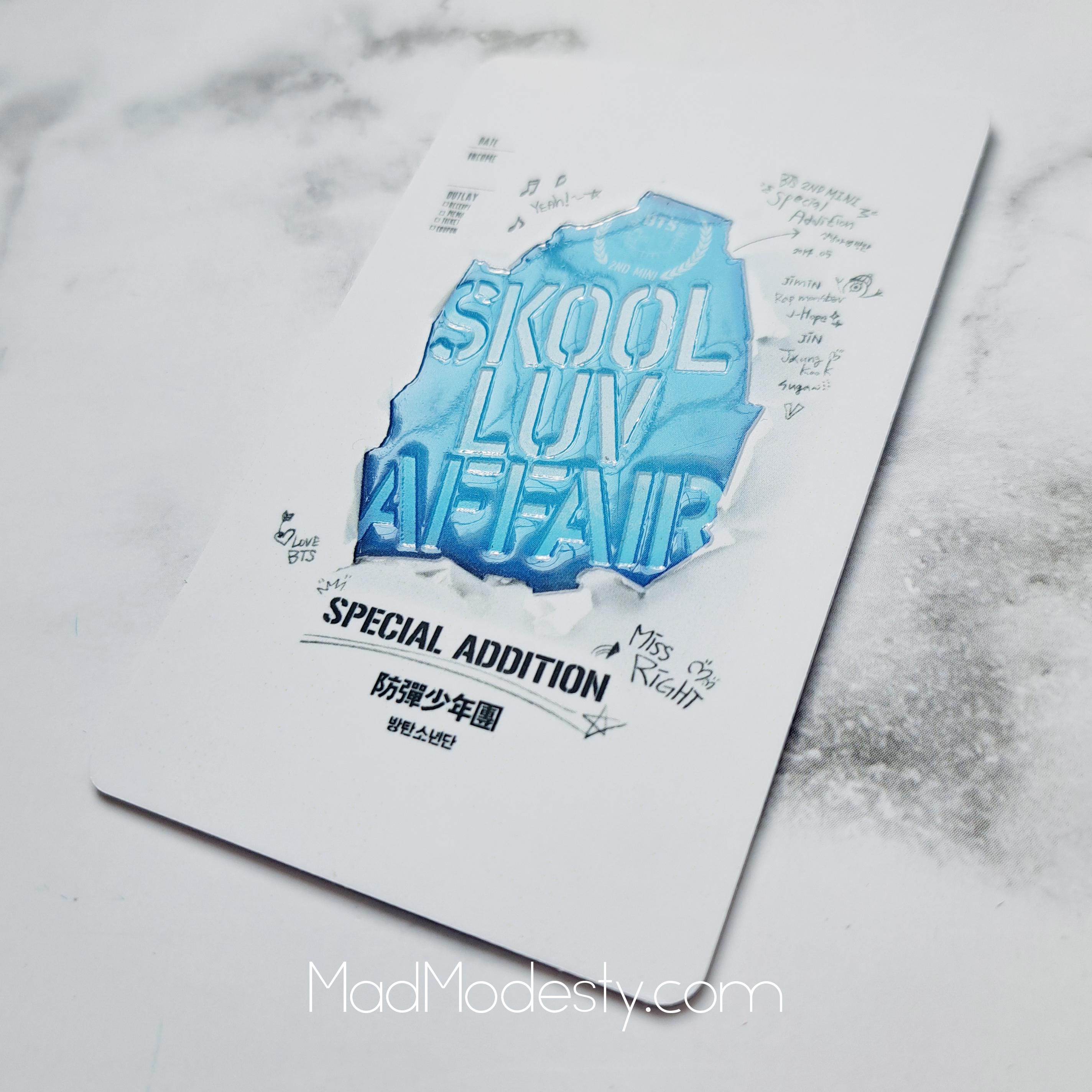 BTS 'skool Luv Affair - Special Addition' Inspired Card – K-pop