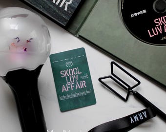 BTS 'Skool luv affair' Inspired Collection Card – k-pop Binder space filler, wishlist tracker & Checklist Placeholder - bangtan pc photocard