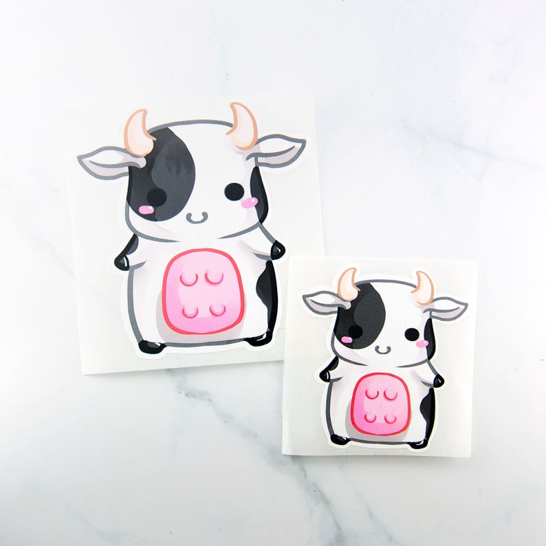 Kawaii Chibi Baby Cow Sticker Cute Art Farm Animal Planner Etsy Denmark