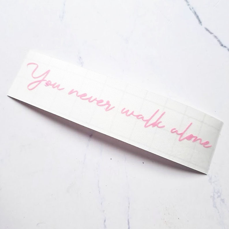 BTS Lyrics sticker You never walk alone bangtan sonyeondan OT7 korean vinyl decal k-pop text laptop sticker for army ynwa Pastel pink