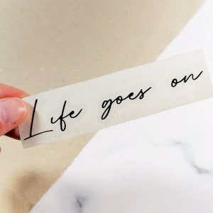 BTS Lyrics sticker Life goes on bangtan sonyeondan OT7 korean vinyl decal k-pop text laptop sticker for army image 4