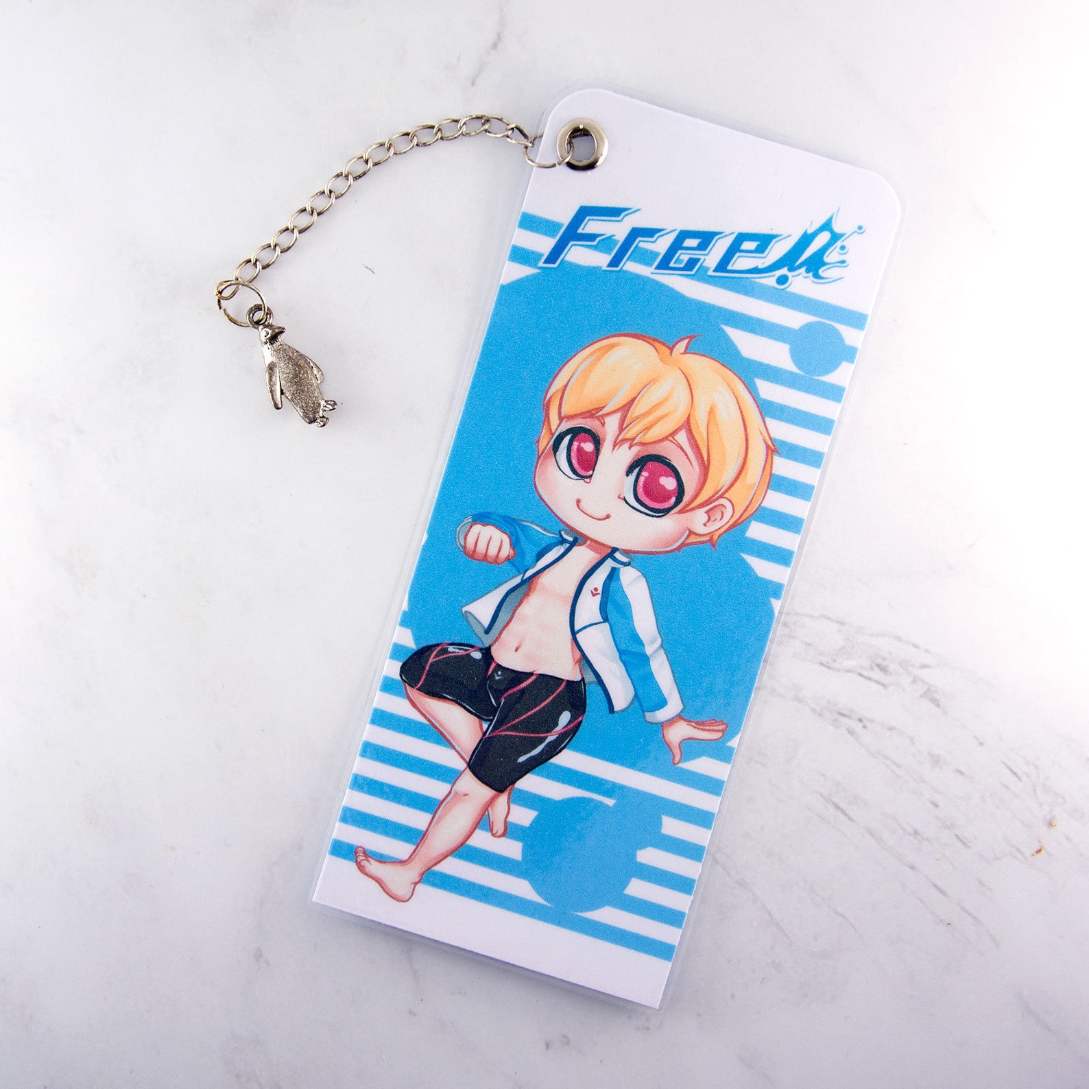free anime bookmarks gou rin nagisa rei chibi kawaii etsy