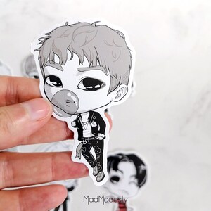 BTS stickers bangtan art chibi OT7, Namjoon, RM, Yoongi, suga, Jin, J-hope, hoseok, Jimin, V, Taehyung, Jungkook war of hormone vinyl image 6