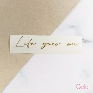 BTS Lyrics sticker Life goes on bangtan sonyeondan OT7 korean vinyl decal k-pop text laptop sticker for army Gold