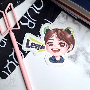 Cute BTS chibi Jungkook sticker - JK Fanart kawaii art jung kook drawing sticker bangtan let's get it quote lesgeddit text frog ears