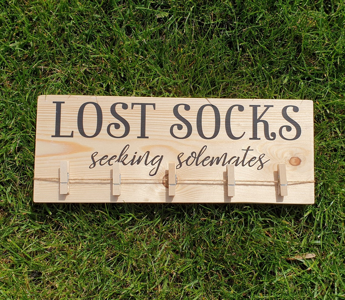 Lost Socks Seeking Solemates Lost Sock Hanger Etsy UK