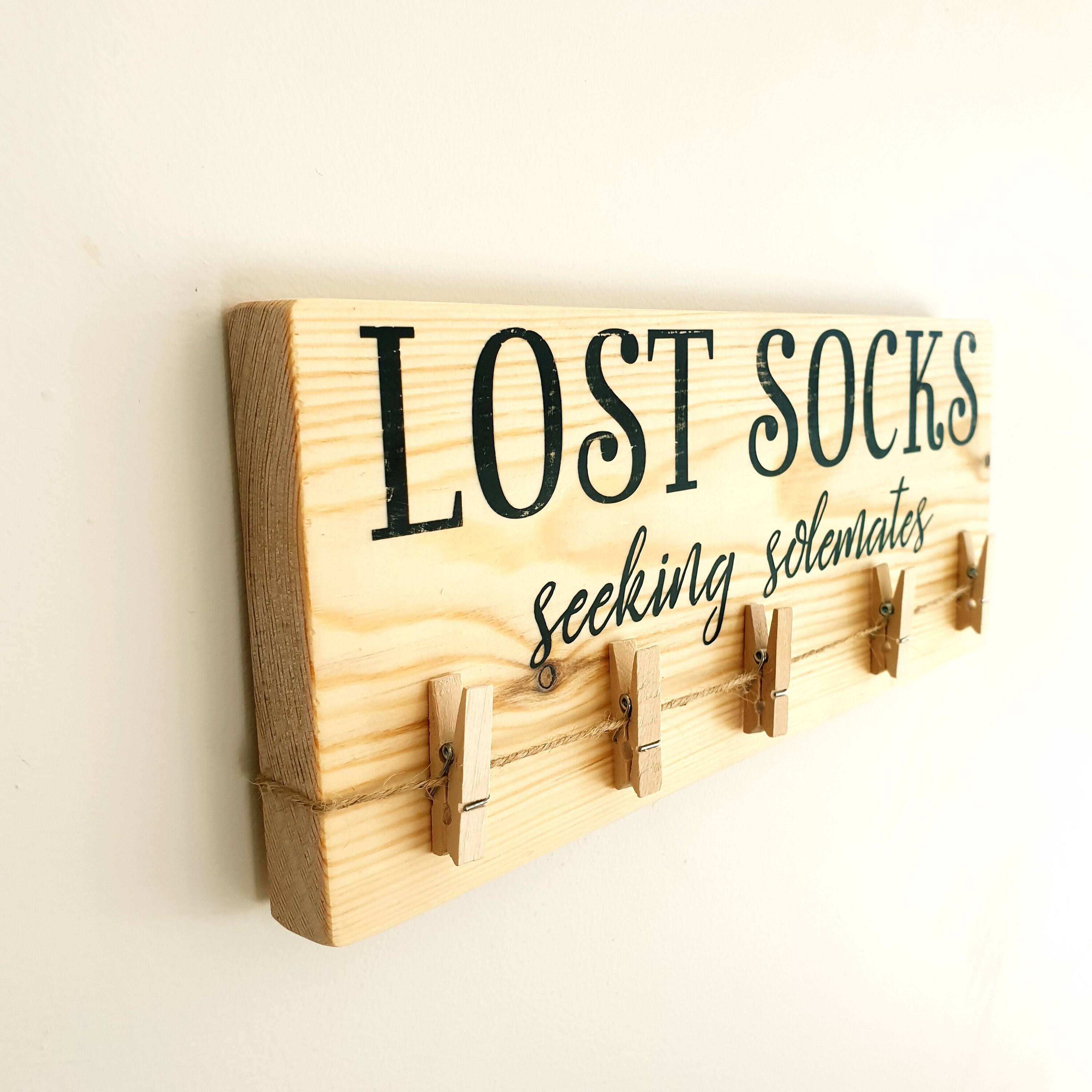 Lost Socks Seeking Solemates Lost Sock Hanger Etsy UK