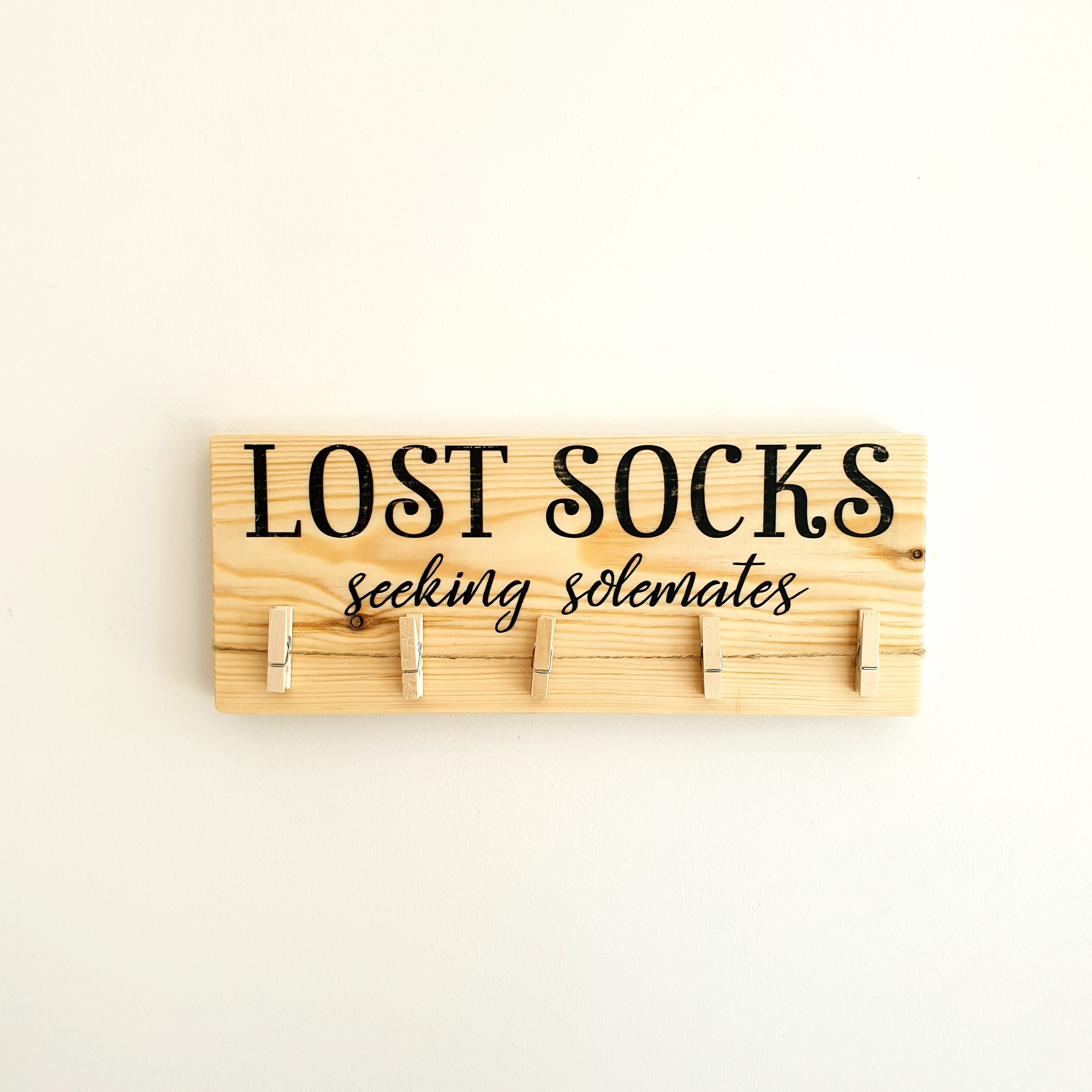 Lost Socks Seeking Solemates Lost Sock Hanger Etsy UK