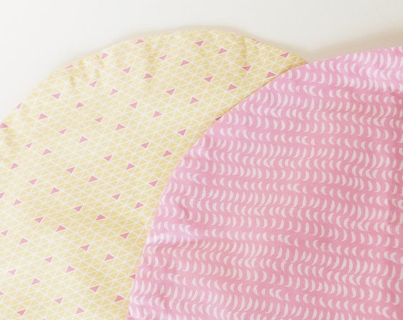 TOPPONCINO Cover - Choice: Yellow and Pink / PINK & White - oekotex - Montessori - baby birth gift