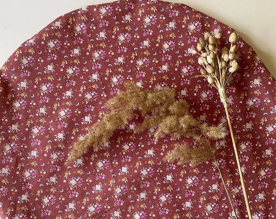 Topponcino Mattress Cover - FLOWERS - Oekotex fabric - Montessori mattress cover - baby girl birth gift