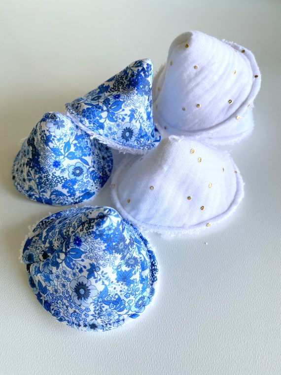 Set of 3 PeePee - LIBERTY Blue / WHITE GAZE Peas - Choice - OEKOTEX Cotton - Boy Birth Gift Idea - Teepees