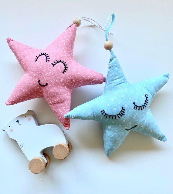 ETOILE in embroidered fabric Au CHOIX- Hanging star - decoration baby room