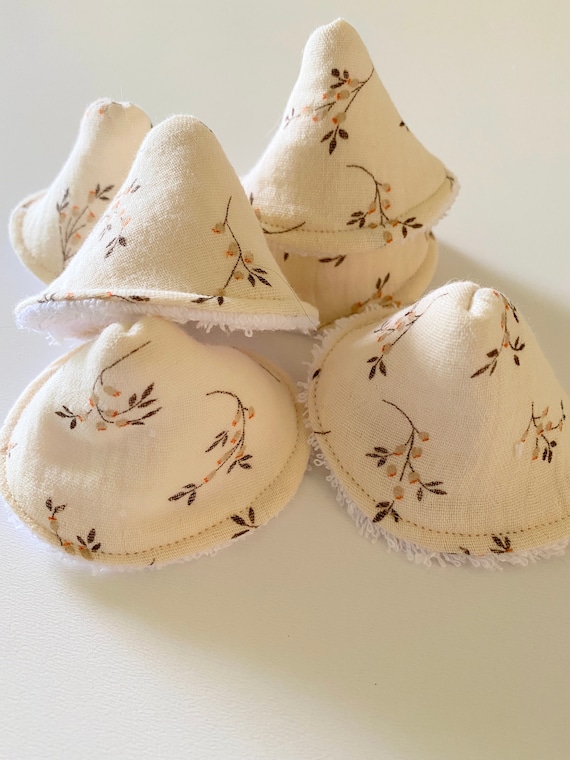 Set of 3 Peepe Tipis - GAZE Ecrue Flowers / GAZE Beige - Choice - Oekotex Cotton - Boy Birth Gift Idea - Teepees