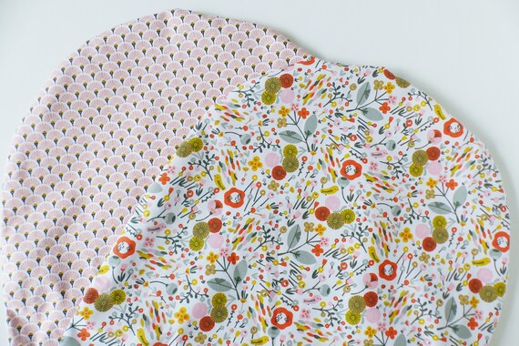 TOPPONCINO Cover - Flowers / Pink Scales of choice- Oekotex fabric - Montessori - baby girl birth gift