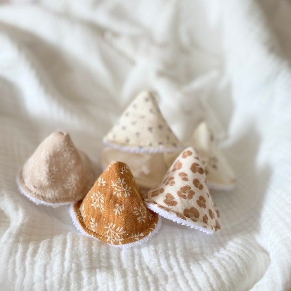 Lot de 3 Tipis à pipi - GAZE Au CHOIX - Coton OEKOTEX - idée cadeau de naissance garçon - teepees