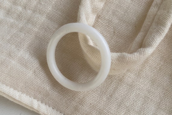 Silicone ring for nipple clip - White - lollipop adapter - ITEM SOLD ONLY with an item from my shop