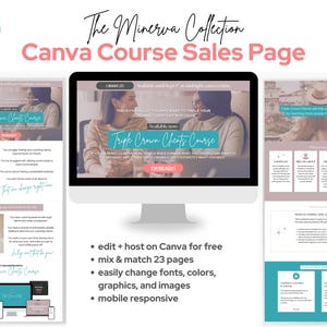 Minerva | Canva Sales Page Template Canva Course Sales Page Template Course Sales Pages Template Online Course Sales Page