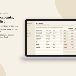 Net Worth Tracker Excel & Google Sheets, FIRE Calculator, Assets + Debt Tracker, Wealth Tracker, Financial Independence | Neutral Cream image 7