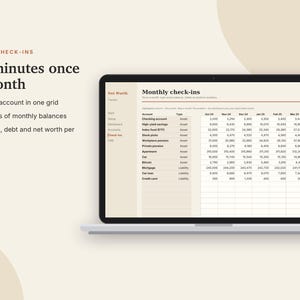 Net Worth Tracker Excel & Google Sheets, FIRE Calculator, Assets + Debt Tracker, Wealth Tracker, Financial Independence | Neutral Cream image 5