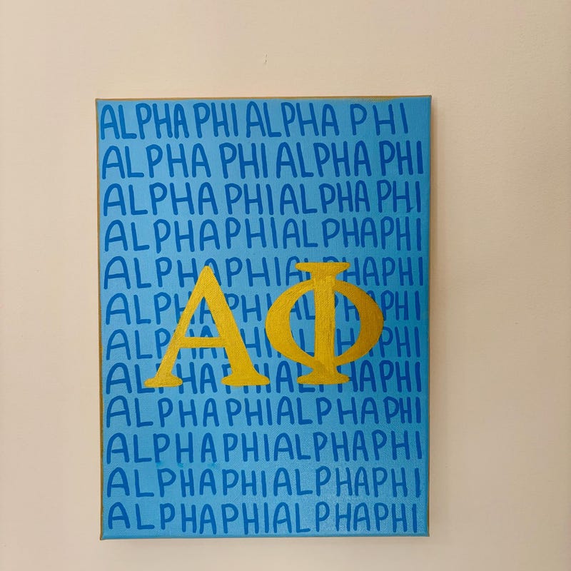 Gold Sorority Canvas - Etsy