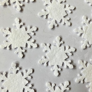 Felt Snowflakes, Style 1, Die Cut Felt Snowflakes