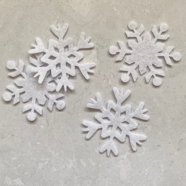 Felt Snowflakes, Die Cut Lacy Snowflakes