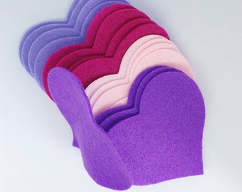 Large Felt Hearts, Die Cut Felt Hearts