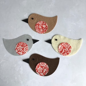 Feltro Liberty Robin, Feltro Cortado Scandi Robin