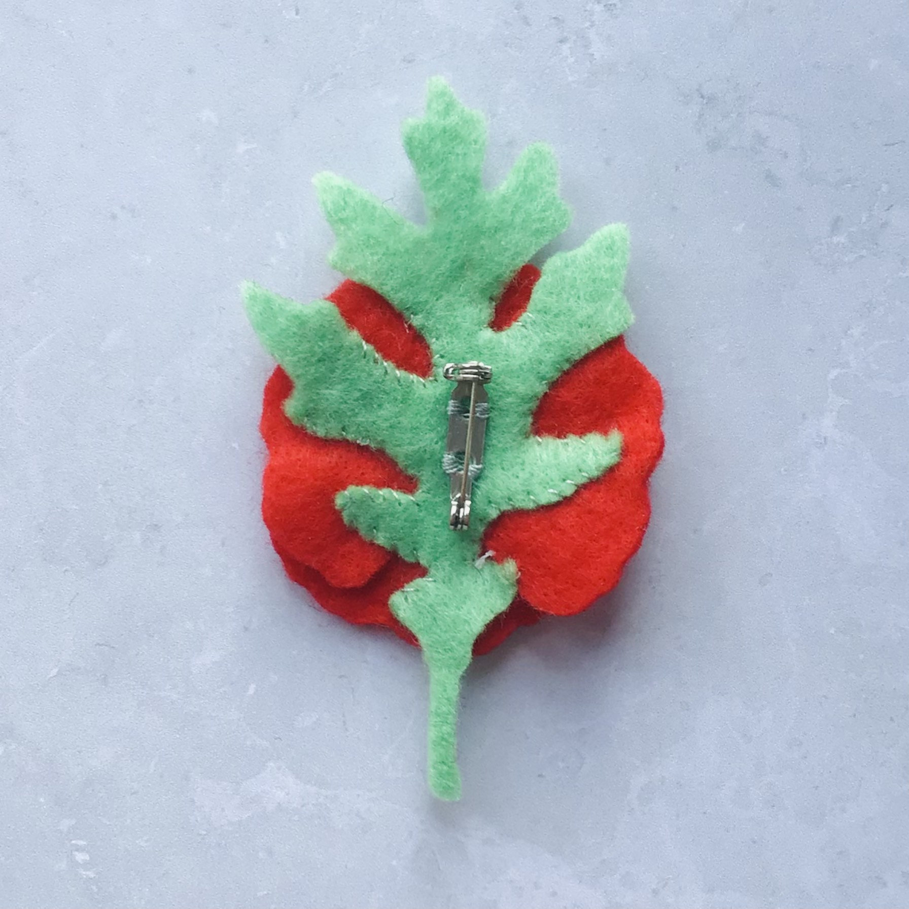 Lot De 18 Broches Coquelicots Rouges En Feutre - 4x7 Cm Pour Commémoration Et Loisirs Créatifs