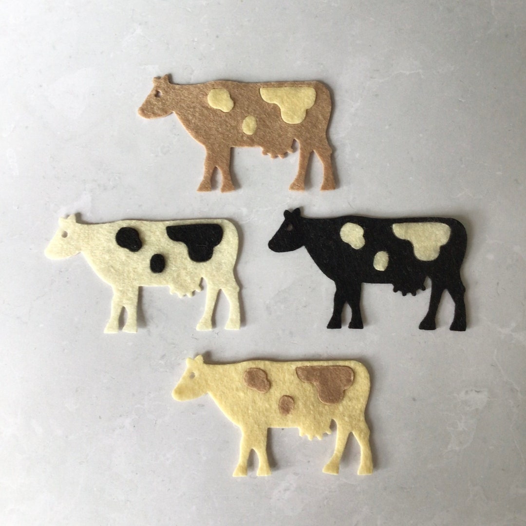 Felt Cows, Die Cut Felt Cows Etsy UK