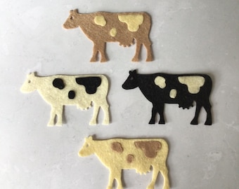 Felt Cows, Die Cut Felt Cows