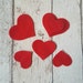 Felt Hearts, die cut for crafts & embellishments, red hearts, card making, wedding invitations, diy wedding ideas, rustic wedding, kits
