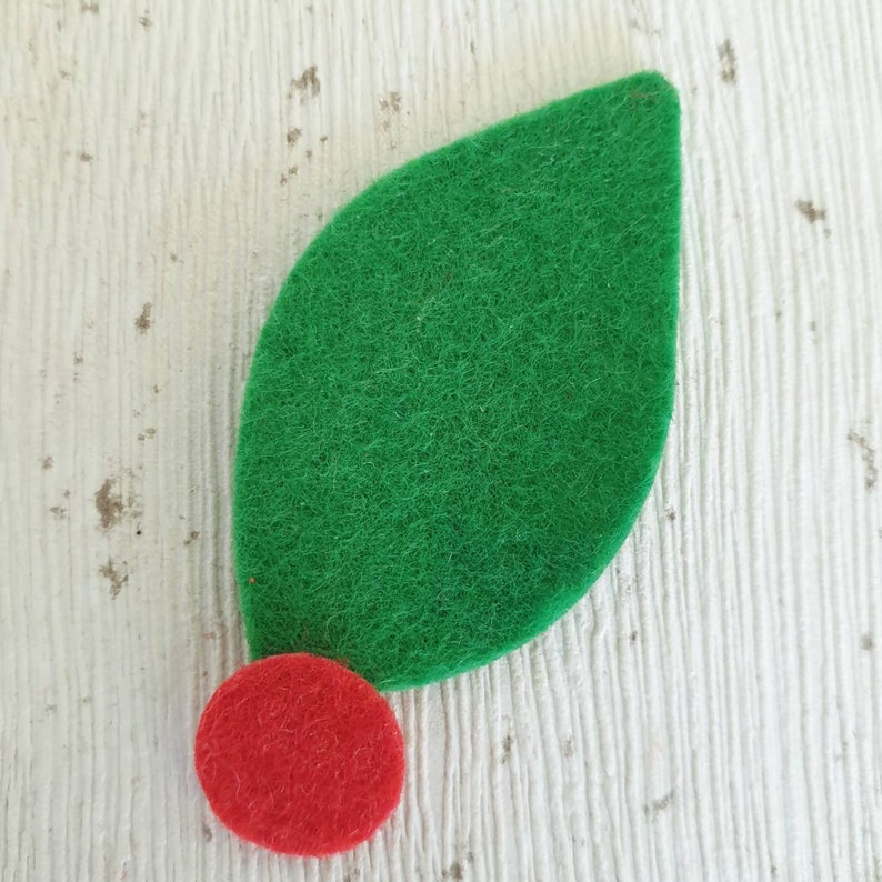Green Felt Leaves Die Cut Felt Leaf Kit Etsy