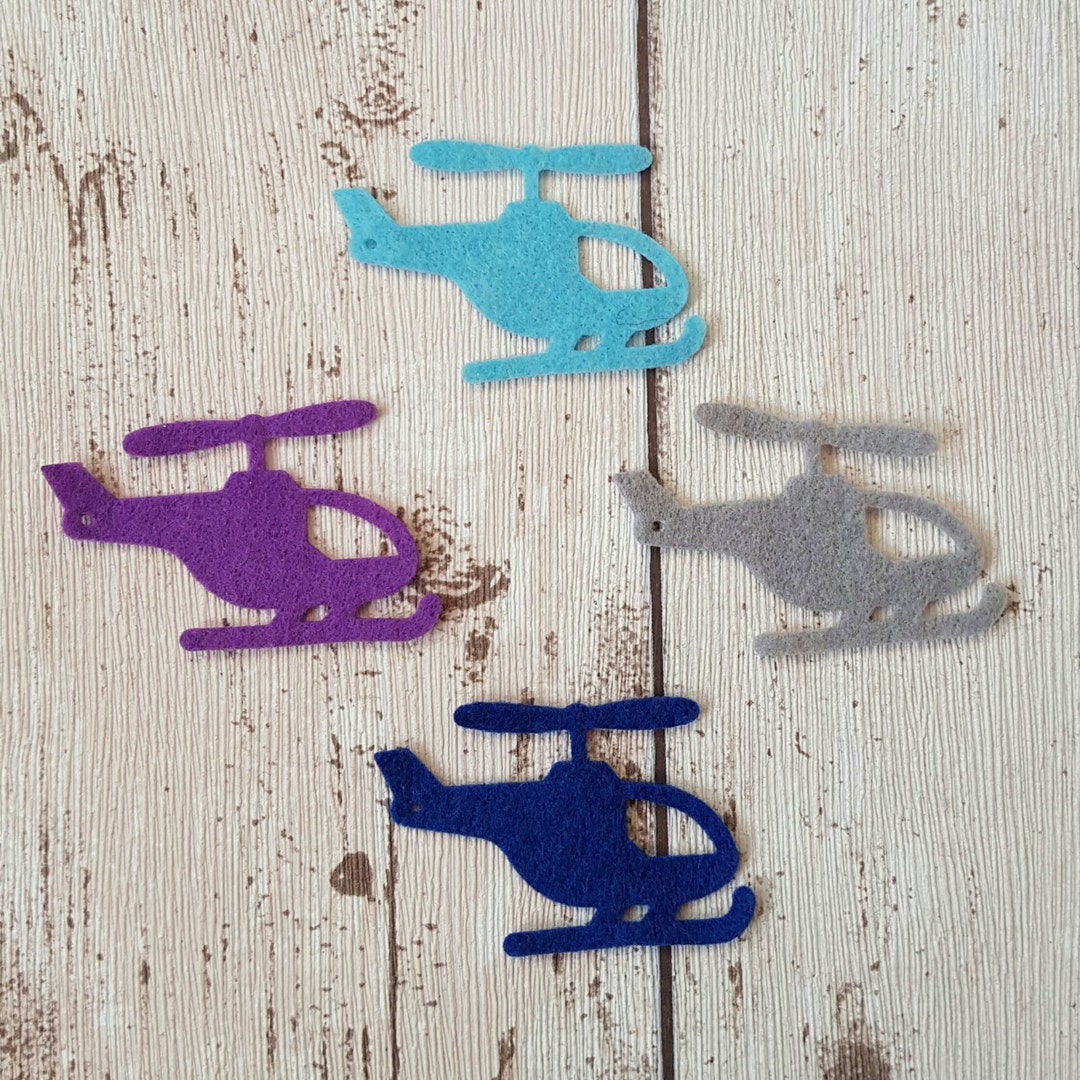 Felt Helicopters Mixed Pack Felt Die Cut Helicopter Etsy