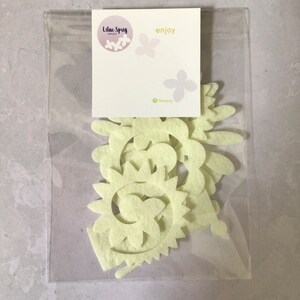 Ivory Felt Flowers & Leaves, Felt Die Cut Flowers, 3D Roll Up Flowers image 7