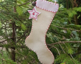 Sew Your Own Felt Christmas Stocking Ornament Kit