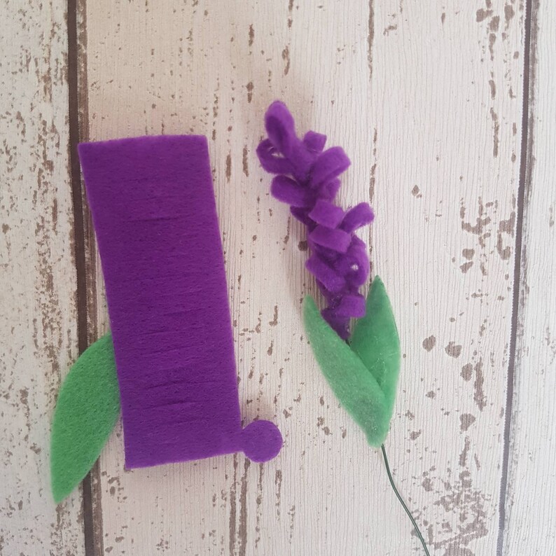Felt Lavender Flowers Felt Die Cut Flowers DIY Flower Kit Etsy