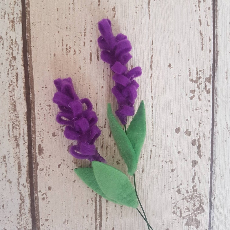 Felt Lavender Flowers Felt Die Cut Flowers DIY Flower Kit Etsy